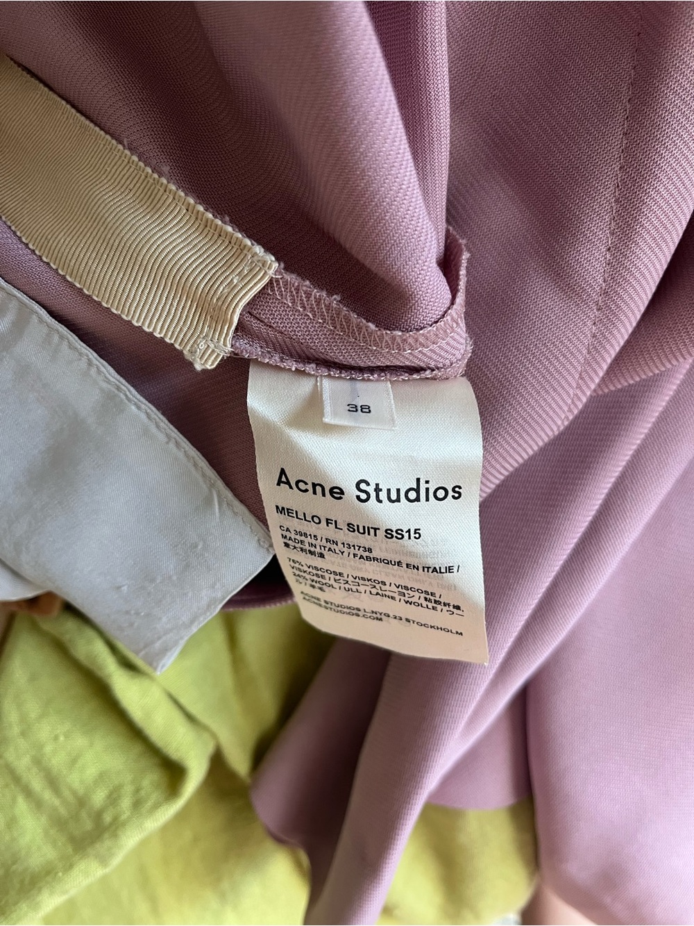 Acne light lilac purple high-waist flare trousers - Picture 4 of 4